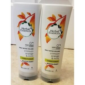 (2) Herbal Essences Daily Detox Volume Conditioner Crimson Orange & Mint NEW